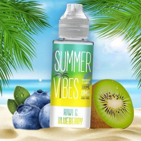 Summer Vibes Eliquid 100Ml Kiwi And Blueberry Flavour Free Base