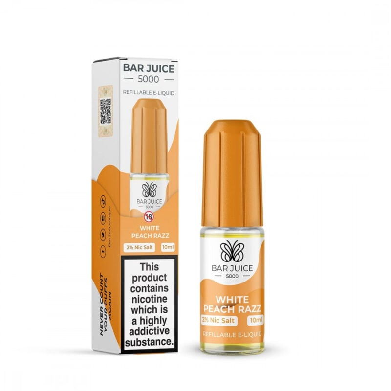 Bar Juice 5000 10Ml White Peach Razz Flavour (20Mg Nic Salt)