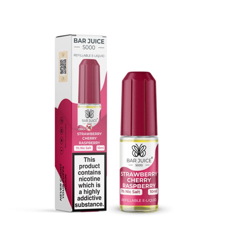 Bar Juice 5000 Strawberry Cherry Raspberry Flavour (10Mg Nic Salt) (10Ml)