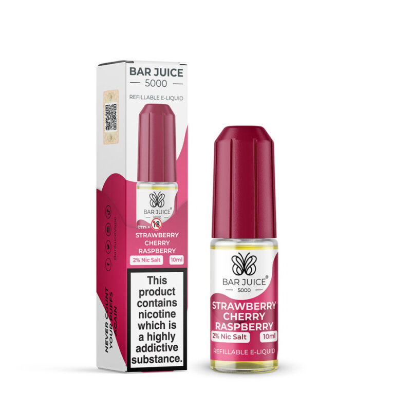 Bar Juice 5000 - Strawberry Cherry Raspberry Flavour (20Mg Nic Salt) (10Ml)