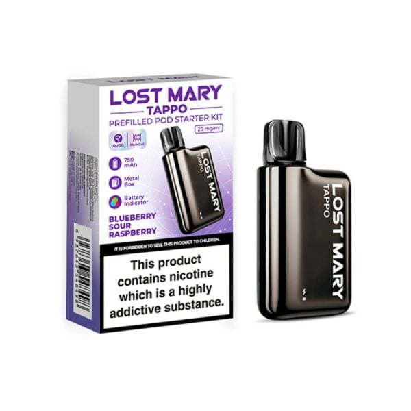 Lost Mary Tappo Prefilled Pod Kit Dark Bronze + Blueberry Sour Raspberry