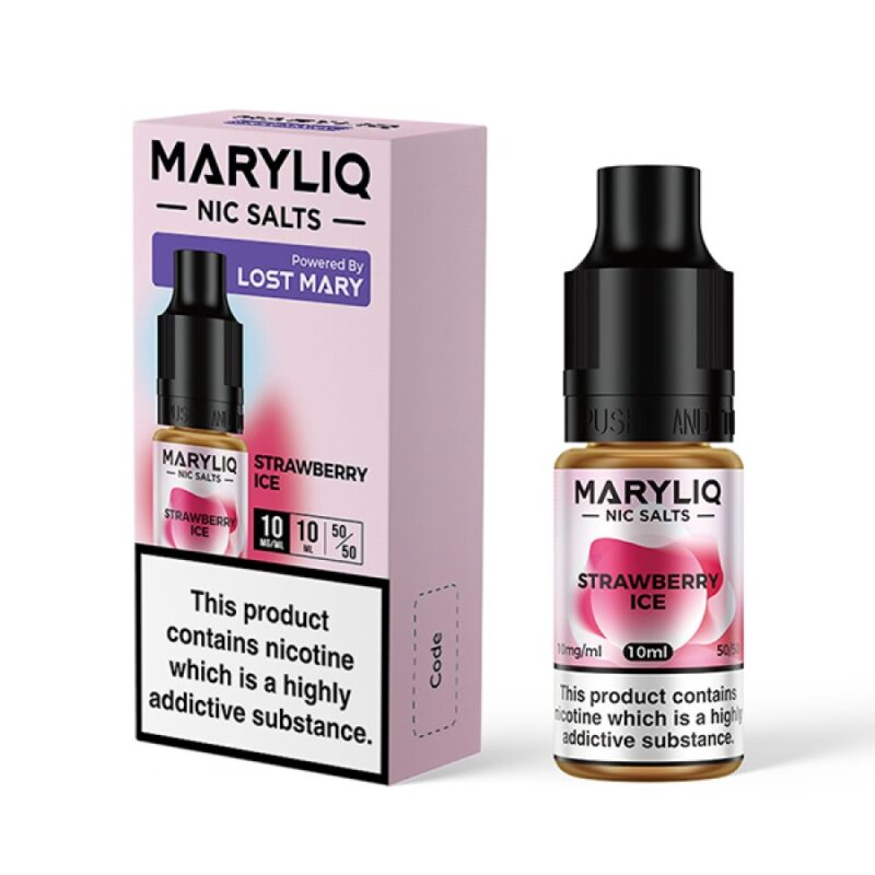 Strawberry Ice 10Mg Nic Salt Maryliq Salts