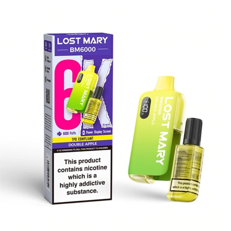 Double Apple Lost Mary Bm6000 Disposable Vape Kit