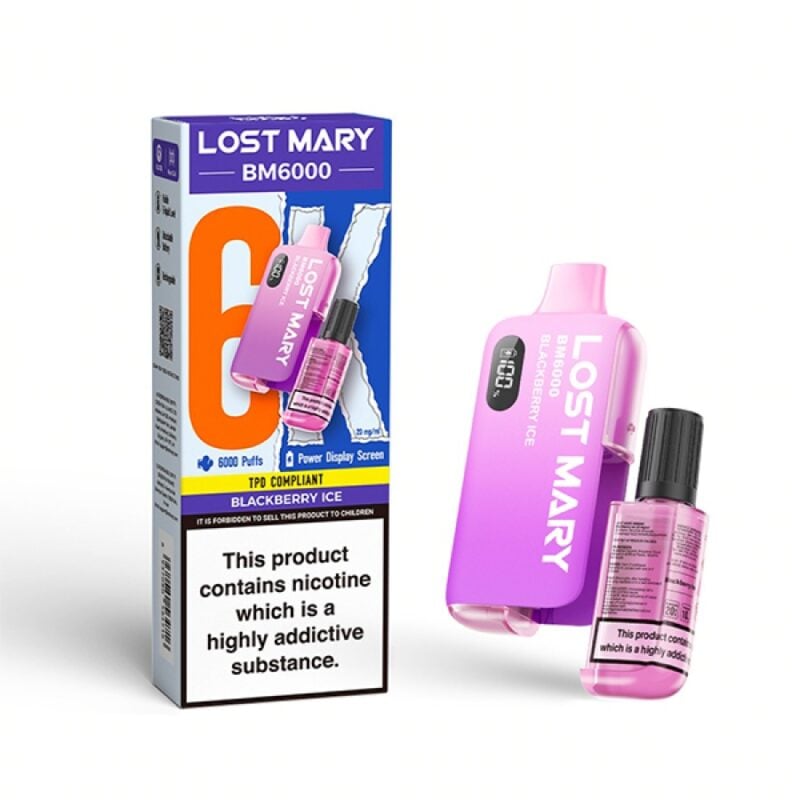 Blackberry Ice Lost Mary Bm6000 Disposable Vape Kit