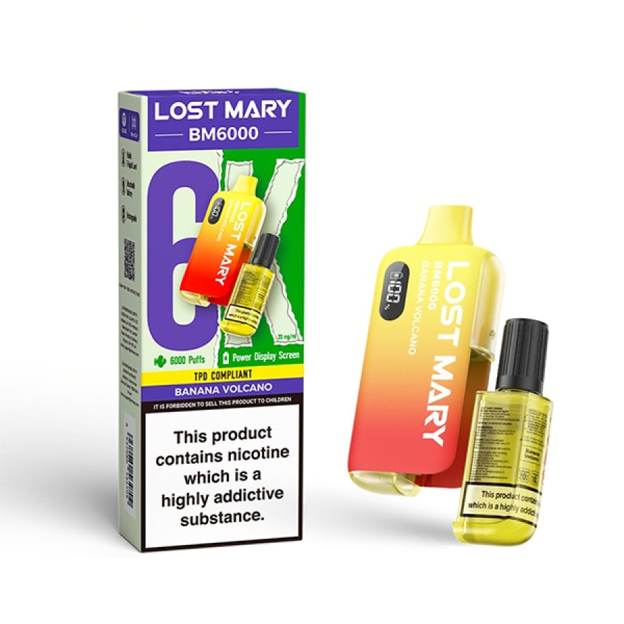 Banana Volcano Lost Mary Bm6000 Disposable Vape Kit