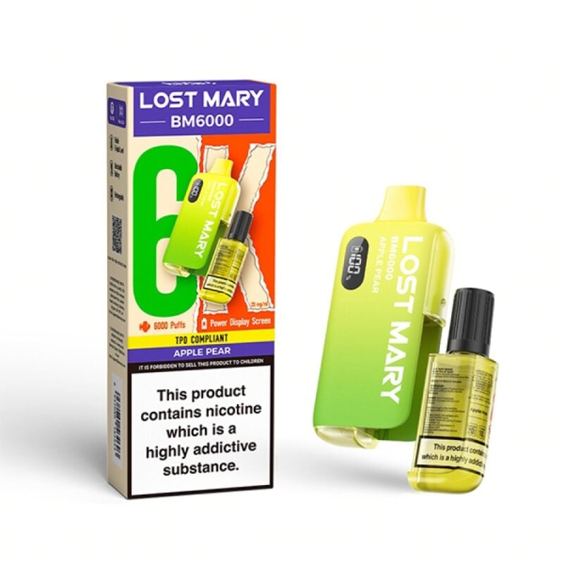 Apple Pear Lost Mary Bm6000 Disposable Vape Kit