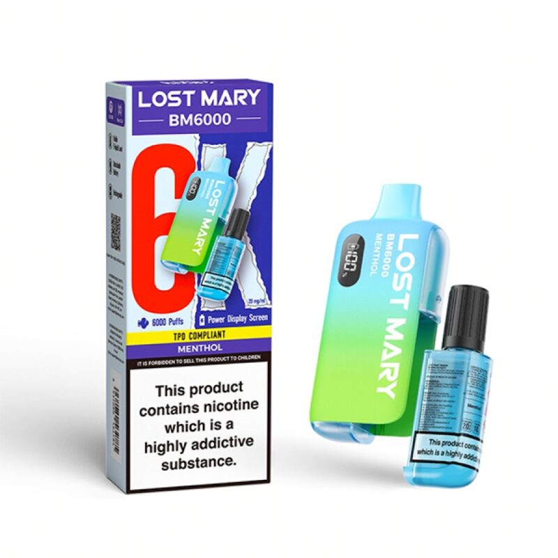 Menthol Lost Mary Bm6000 Disposable Vape Kit