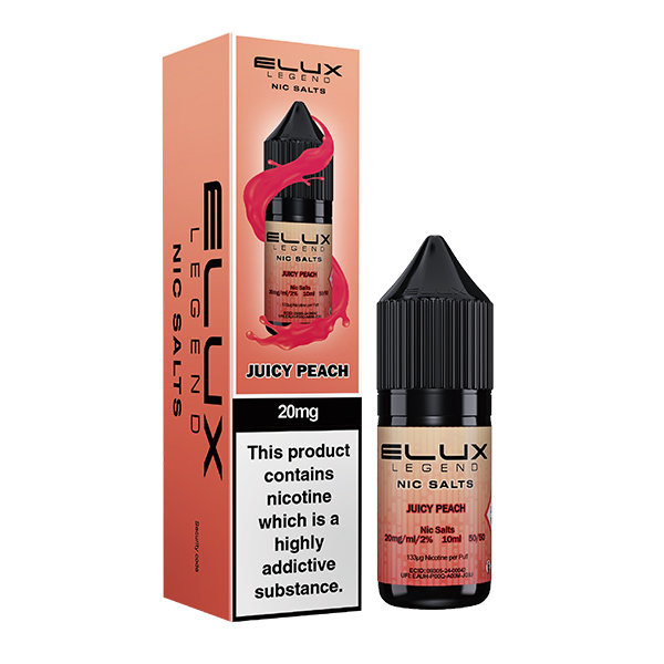 Juicy Peach Elux Legend Nicotine Salt E-Liquid