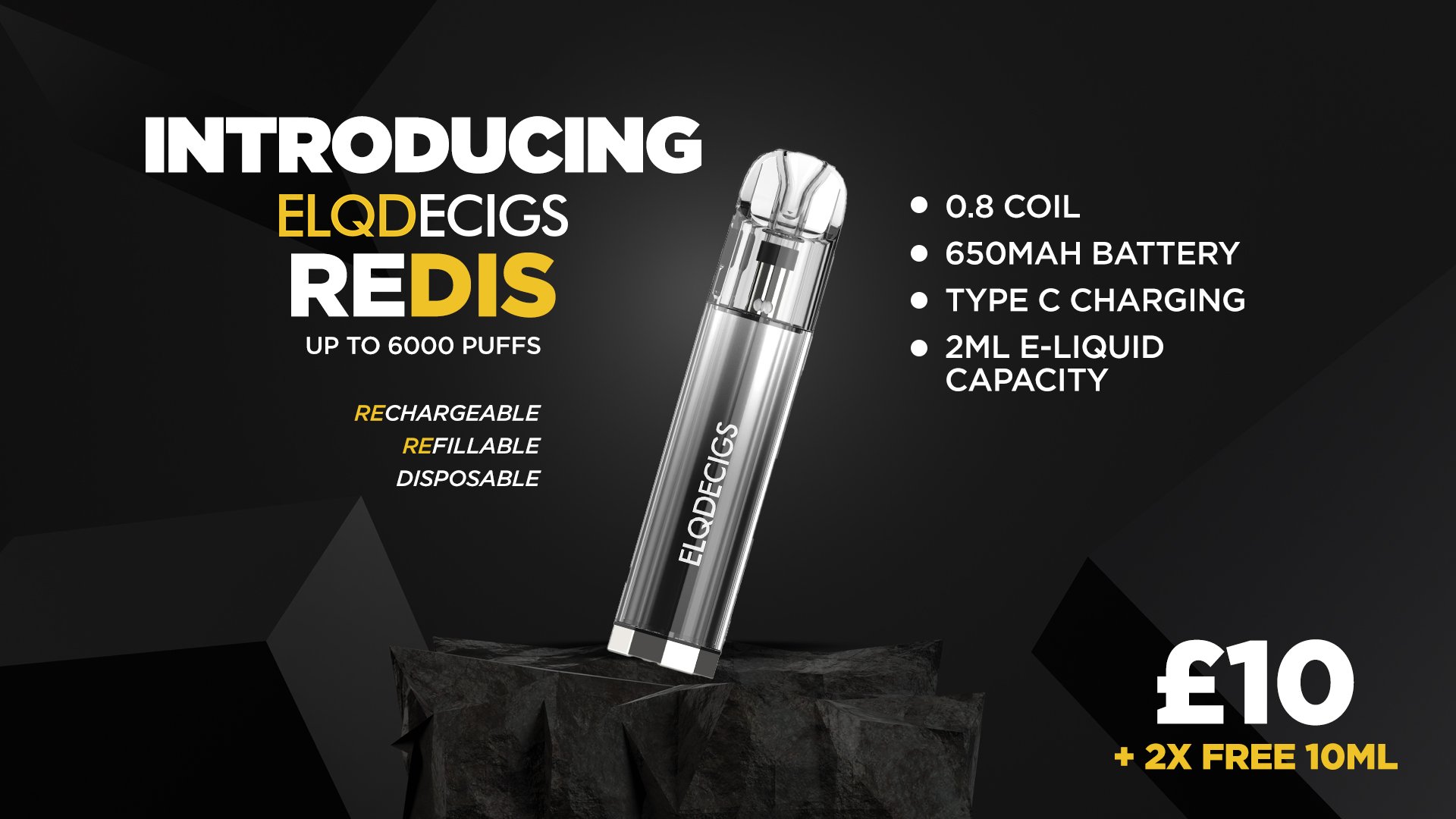 Elqd Ecigs Redis - Reusable Disposable