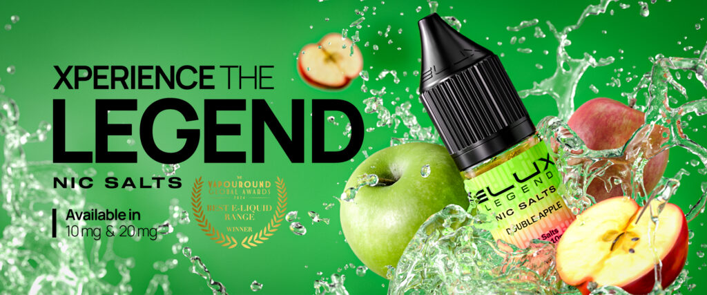 Elux Legend Nic Salt Range: 40+ Bold Flavours, Award-Winning Quality 7 Banner Double Apple 1