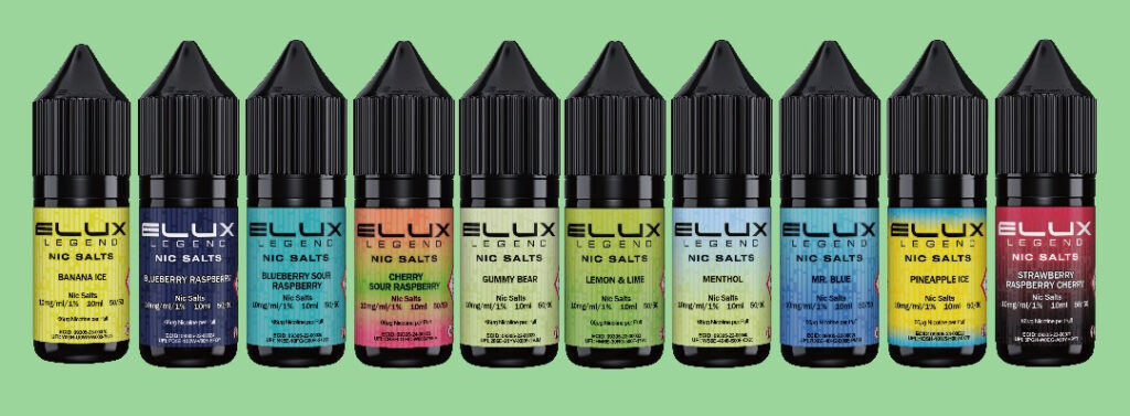 Elux Legend Nic Salt Range: 40+ Bold Flavours, Award-Winning Quality 6 Elux Top 10 Green Photoroom